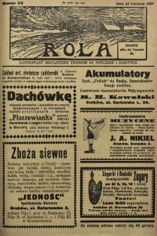 Rola : ilustrowany bezpartyjny tygodnik ku pouczeniu i rozrywce. 1927, nr 24