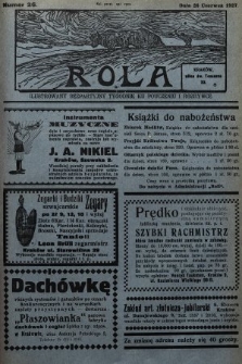 Rola : ilustrowany bezpartyjny tygodnik ku pouczeniu i rozrywce. 1927, nr 26