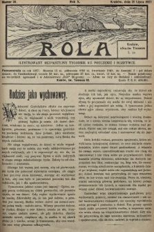 Rola : ilustrowany bezpartyjny tygodnik ku pouczeniu i rozrywce. 1927, nr 31