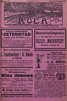 Rola : ilustrowany bezpartyjny tygodnik ku pouczeniu i rozrywce. 1927, nr 47