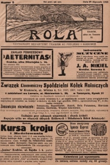Rola : ilustrowany bezpartyjny tygodnik ku pouczeniu i rozrywce. 1928, nr 5