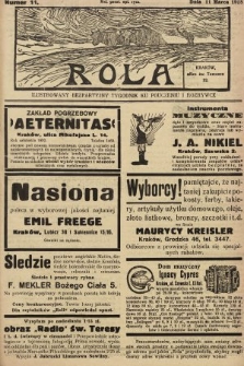 Rola : ilustrowany bezpartyjny tygodnik ku pouczeniu i rozrywce. 1928, nr 11