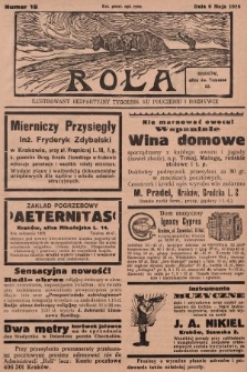 Rola : ilustrowany bezpartyjny tygodnik ku pouczeniu i rozrywce. 1928, nr 19