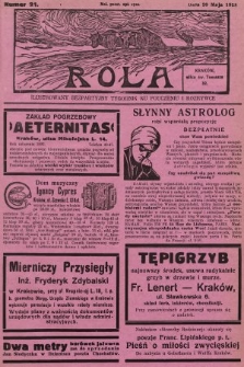 Rola : ilustrowany bezpartyjny tygodnik ku pouczeniu i rozrywce. 1928, nr 21