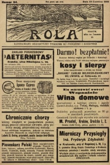 Rola : ilustrowany bezpartyjny tygodnik ku pouczeniu i rozrywce. 1928, nr 24