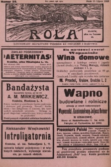 Rola : ilustrowany bezpartyjny tygodnik ku pouczeniu i rozrywce. 1928, nr 29