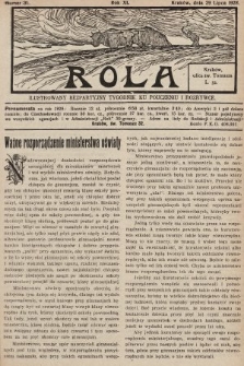 Rola : ilustrowany bezpartyjny tygodnik ku pouczeniu i rozrywce. 1928, nr 31