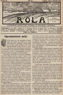 Rola : ilustrowany bezpartyjny tygodnik ku pouczeniu i rozrywce. 1928, nr 32