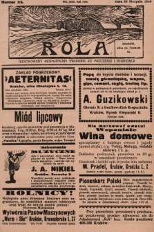 Rola : ilustrowany bezpartyjny tygodnik ku pouczeniu i rozrywce. 1928, nr 35