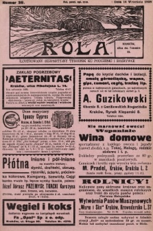 Rola : ilustrowany bezpartyjny tygodnik ku pouczeniu i rozrywce. 1928, nr 38