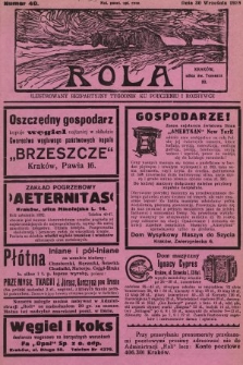 Rola : ilustrowany bezpartyjny tygodnik ku pouczeniu i rozrywce. 1928, nr 40