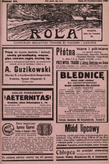 Rola : ilustrowany bezpartyjny tygodnik ku pouczeniu i rozrywce. 1928, nr 44