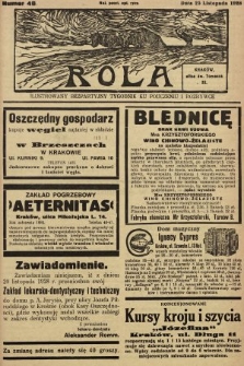 Rola : ilustrowany bezpartyjny tygodnik ku pouczeniu i rozrywce. 1928, nr 48