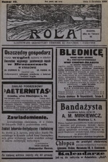 Rola : ilustrowany bezpartyjny tygodnik ku pouczeniu i rozrywce. 1928, nr 49