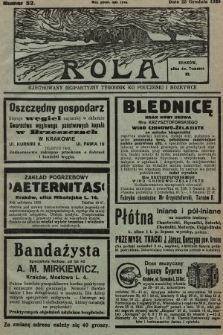 Rola : ilustrowany bezpartyjny tygodnik ku pouczeniu i rozrywce. 1928, nr 52