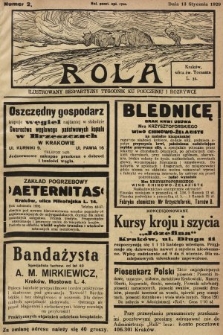 Rola : ilustrowany bezpartyjny tygodnik ku pouczeniu i rozrywce. 1929, nr 2