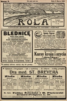 Rola : ilustrowany bezpartyjny tygodnik ku pouczeniu i rozrywce. 1929, nr 9