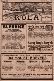 Rola : ilustrowany bezpartyjny tygodnik ku pouczeniu i rozrywce. 1929, nr 11