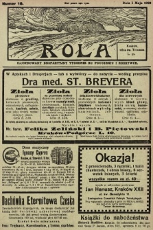 Rola : ilustrowany bezpartyjny tygodnik ku pouczeniu i rozrywce. 1929, nr 18