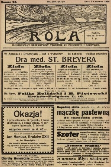 Rola : ilustrowany bezpartyjny tygodnik ku pouczeniu i rozrywce. 1929, nr 23