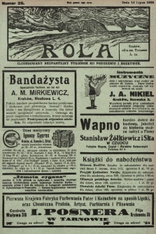 Rola : ilustrowany bezpartyjny tygodnik ku pouczeniu i rozrywce. 1929, nr 28