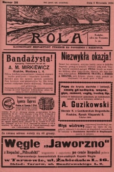 Rola : ilustrowany bezpartyjny tygodnik ku pouczeniu i rozrywce. 1929, nr 36