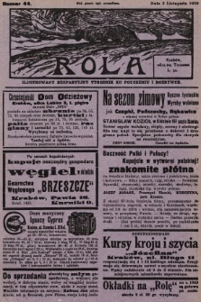 Rola : ilustrowany bezpartyjny tygodnik ku pouczeniu i rozrywce. 1929, nr 44