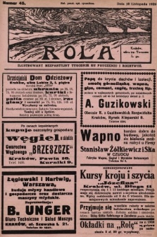 Rola : ilustrowany bezpartyjny tygodnik ku pouczeniu i rozrywce. 1929, nr 45