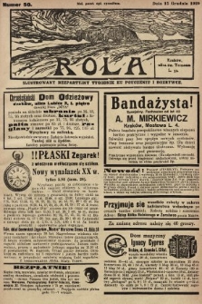 Rola : ilustrowany bezpartyjny tygodnik ku pouczeniu i rozrywce. 1929, nr 50