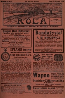 Rola : ilustrowany bezpartyjny tygodnik ku pouczeniu i rozrywce. 1930, nr 3 i 4