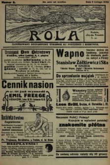 Rola : ilustrowany bezpartyjny tygodnik ku pouczeniu i rozrywce. 1930, nr 5