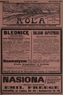 Rola : ilustrowany bezpartyjny tygodnik ku pouczeniu i rozrywce. 1930, nr 13