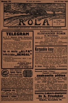 Rola : ilustrowany bezpartyjny tygodnik ku pouczeniu i rozrywce. 1930, nr 20