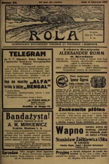 Rola : ilustrowany bezpartyjny tygodnik ku pouczeniu i rozrywce. 1930, nr 24