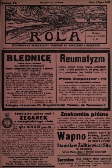 Rola : ilustrowany bezpartyjny tygodnik ku pouczeniu i rozrywce. 1930, nr 27