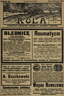 Rola : ilustrowany bezpartyjny tygodnik ku pouczeniu i rozrywce. 1930, nr 32