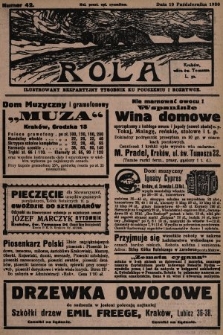Rola : ilustrowany bezpartyjny tygodnik ku pouczeniu i rozrywce. 1930, nr 42