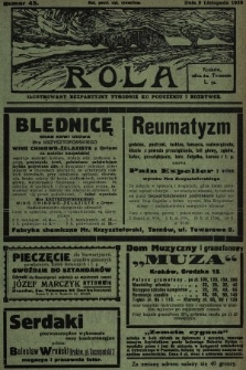 Rola : ilustrowany bezpartyjny tygodnik ku pouczeniu i rozrywce. 1930, nr 45