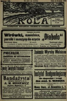 Rola : ilustrowany bezpartyjny tygodnik ku pouczeniu i rozrywce. 1930, nr 50