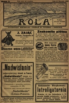 Rola : ilustrowany bezpartyjny tygodnik ku pouczeniu i rozrywce. 1931, nr 2