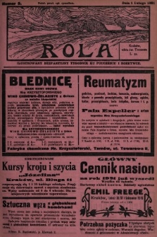 Rola : ilustrowany bezpartyjny tygodnik ku pouczeniu i rozrywce. 1931, nr 5