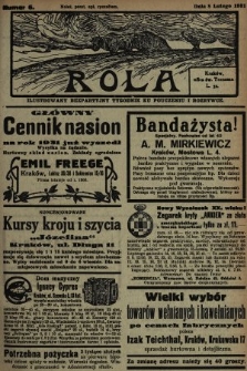 Rola : ilustrowany bezpartyjny tygodnik ku pouczeniu i rozrywce. 1931, nr 6