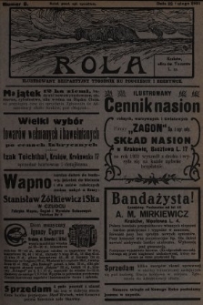 Rola : ilustrowany bezpartyjny tygodnik ku pouczeniu i rozrywce. 1931, nr 8