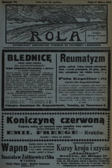 Rola : ilustrowany bezpartyjny tygodnik ku pouczeniu i rozrywce. 1931, nr 11