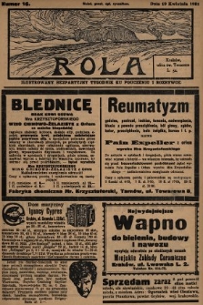 Rola : ilustrowany bezpartyjny tygodnik ku pouczeniu i rozrywce. 1931, nr 16