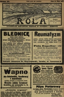 Rola : ilustrowany bezpartyjny tygodnik ku pouczeniu i rozrywce. 1931, nr 22