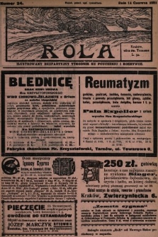 Rola : ilustrowany bezpartyjny tygodnik ku pouczeniu i rozrywce. 1931, nr 24