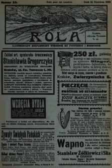 Rola : ilustrowany bezpartyjny tygodnik ku pouczeniu i rozrywce. 1931, nr 25