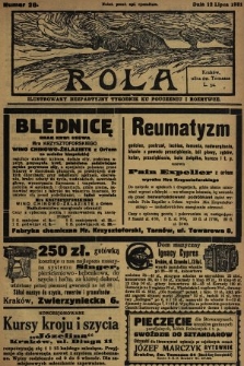 Rola : ilustrowany bezpartyjny tygodnik ku pouczeniu i rozrywce. 1931, nr 28