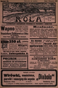 Rola : ilustrowany bezpartyjny tygodnik ku pouczeniu i rozrywce. 1931, nr 31
